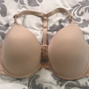 PINK Racer Back Front Clasp Bra Sz.34DD EUC